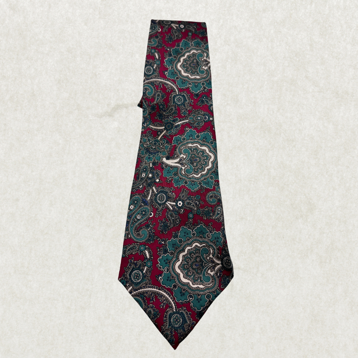 Vintage Amedeo D’Agostini Silk Tie – 100% Silk, Paisley Pattern