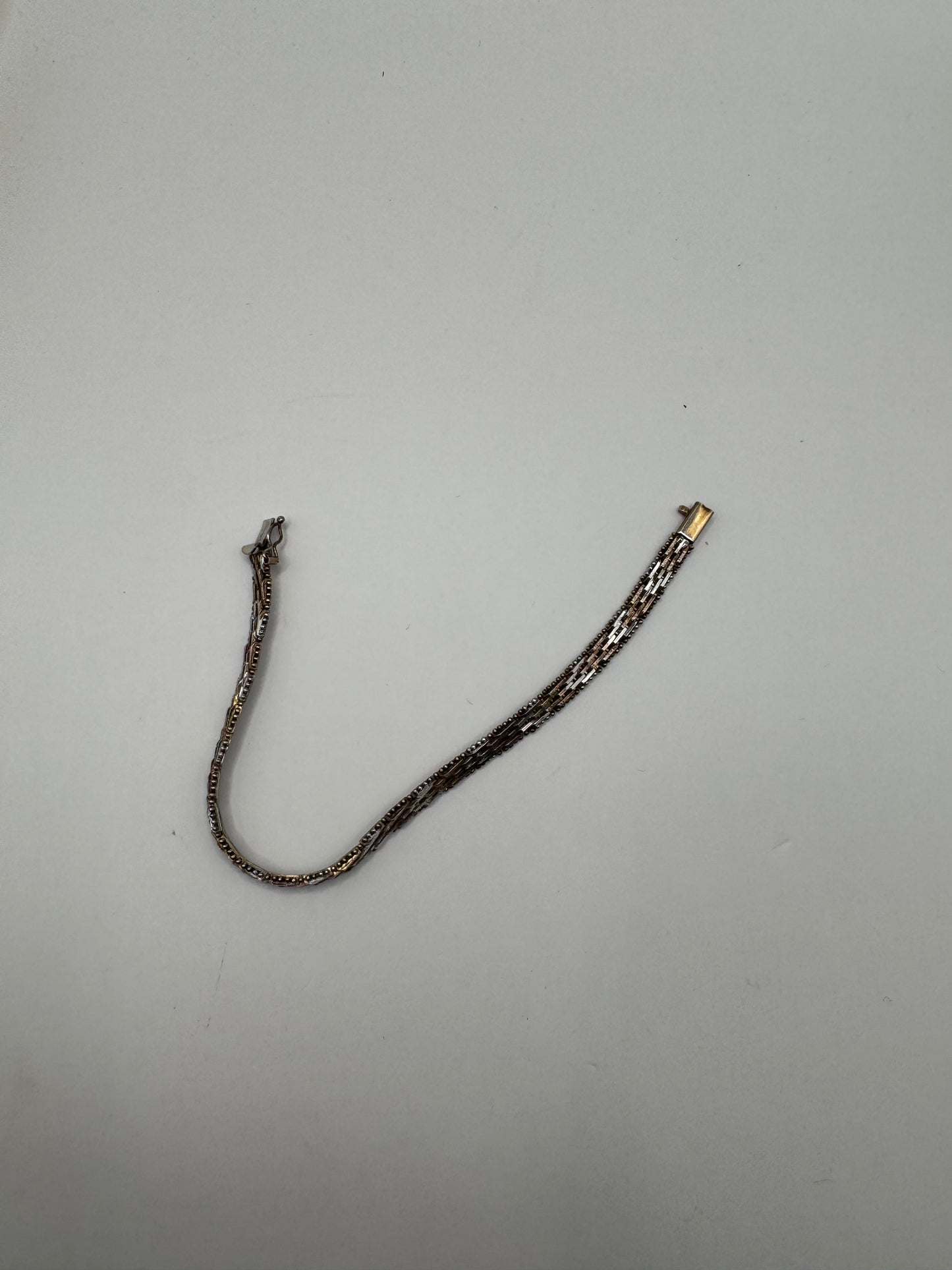 Vintage Sterling Silver Bracelet – Signed Italy 925, Multi-Strand Design