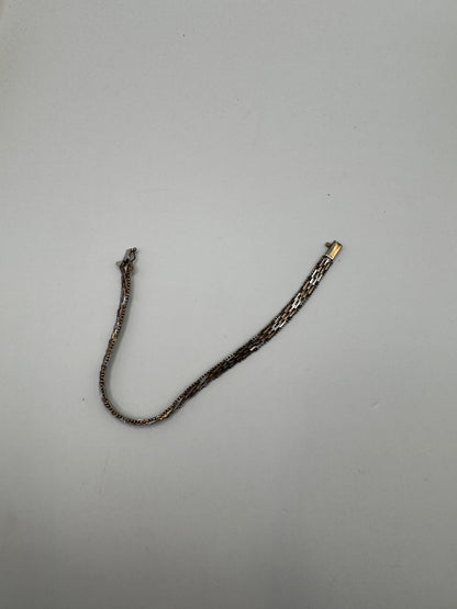 Vintage Sterling Silver Bracelet – Signed Italy 925, Multi-Strand Design