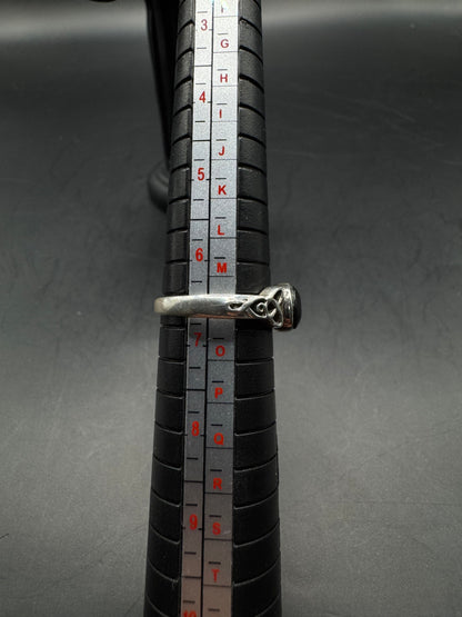 Sterling Silver Black Onyx Vintage Ring – Size 6.5