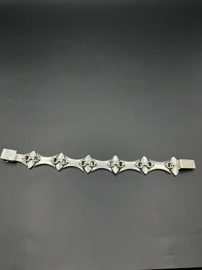 Vintage Taxco Mexico Bracelet – Modernist Link Design, Sterling Silver 925, 50.6g