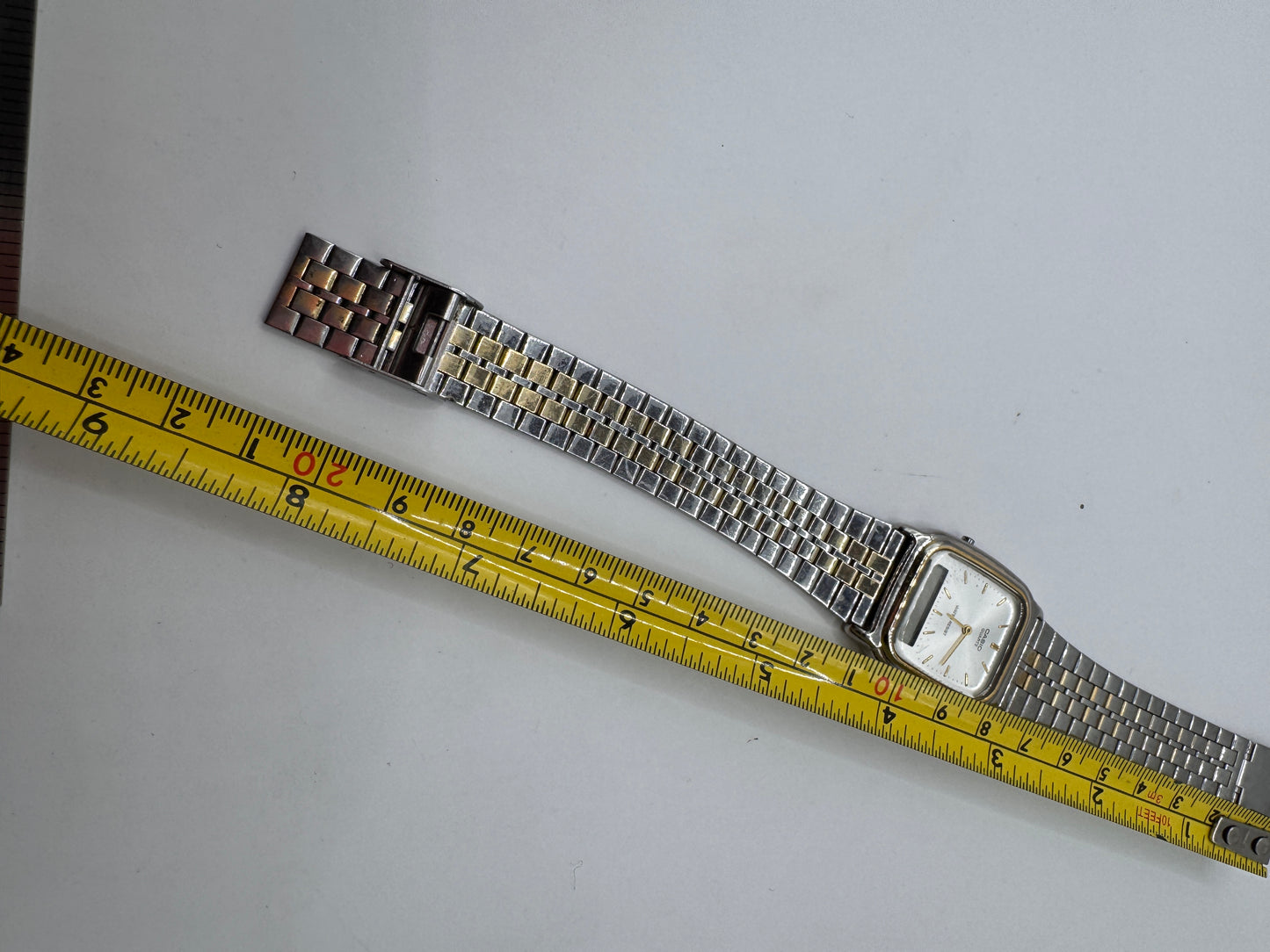 Vintage Casio 306 AQ-307 Watch – Two-Tone Stainless Steel, Good Condition
