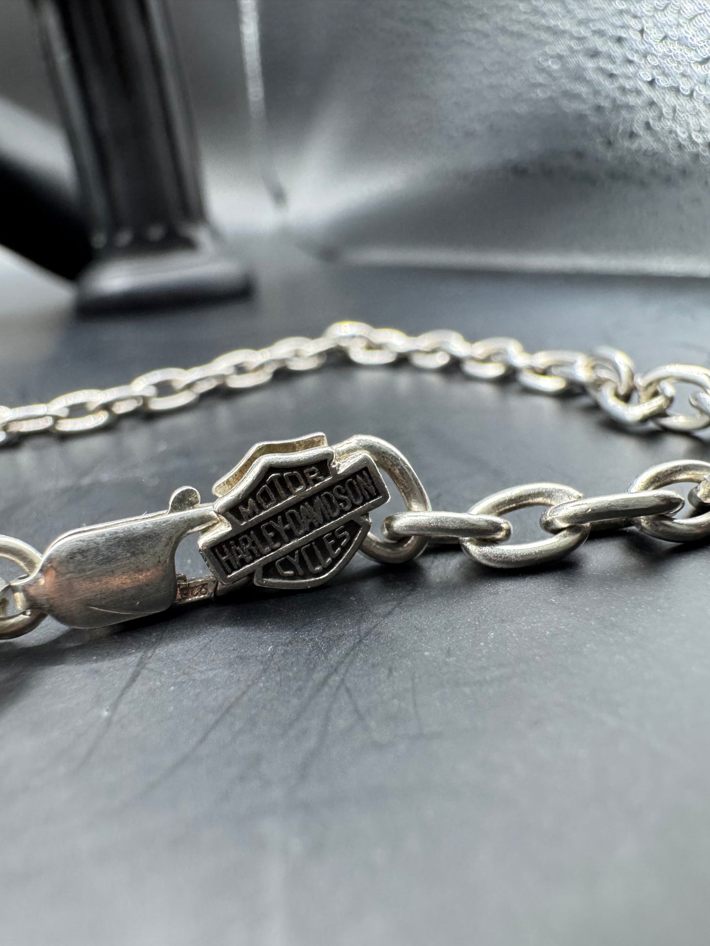 Harley Davidson Sterling Silver Chain Bracelet – 8”