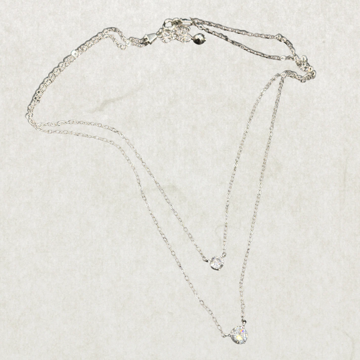 Silver 925 Double Layer Necklace