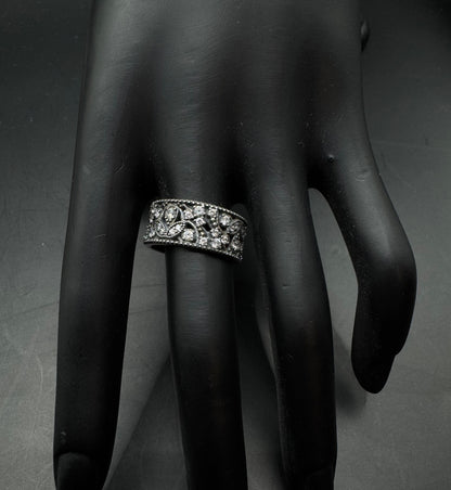 Pandora 925 Sterling Silver CZ Band Ring - Size 7.5