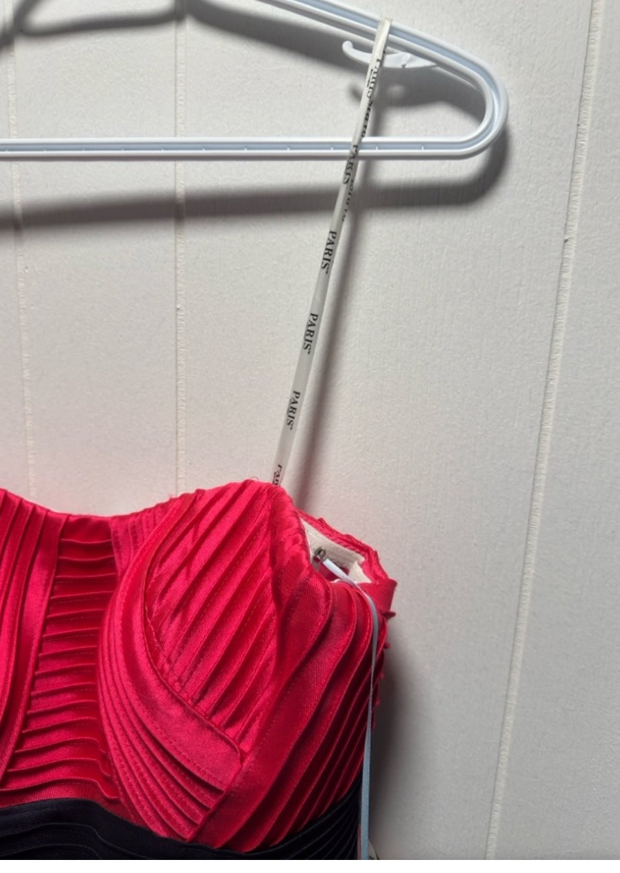 Paris Mon Cheri Pink Floral Strapless Gown – Size 14 Prom, Bridesmaid & Formal Dress