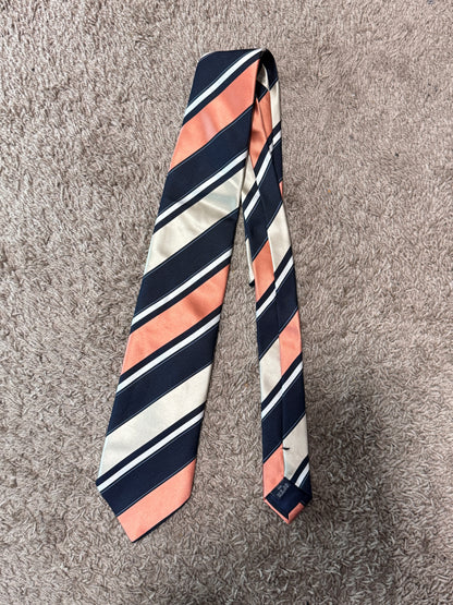 Burberry London 100% Silk Striped Tie, 58” x 4” – Excellent Condition