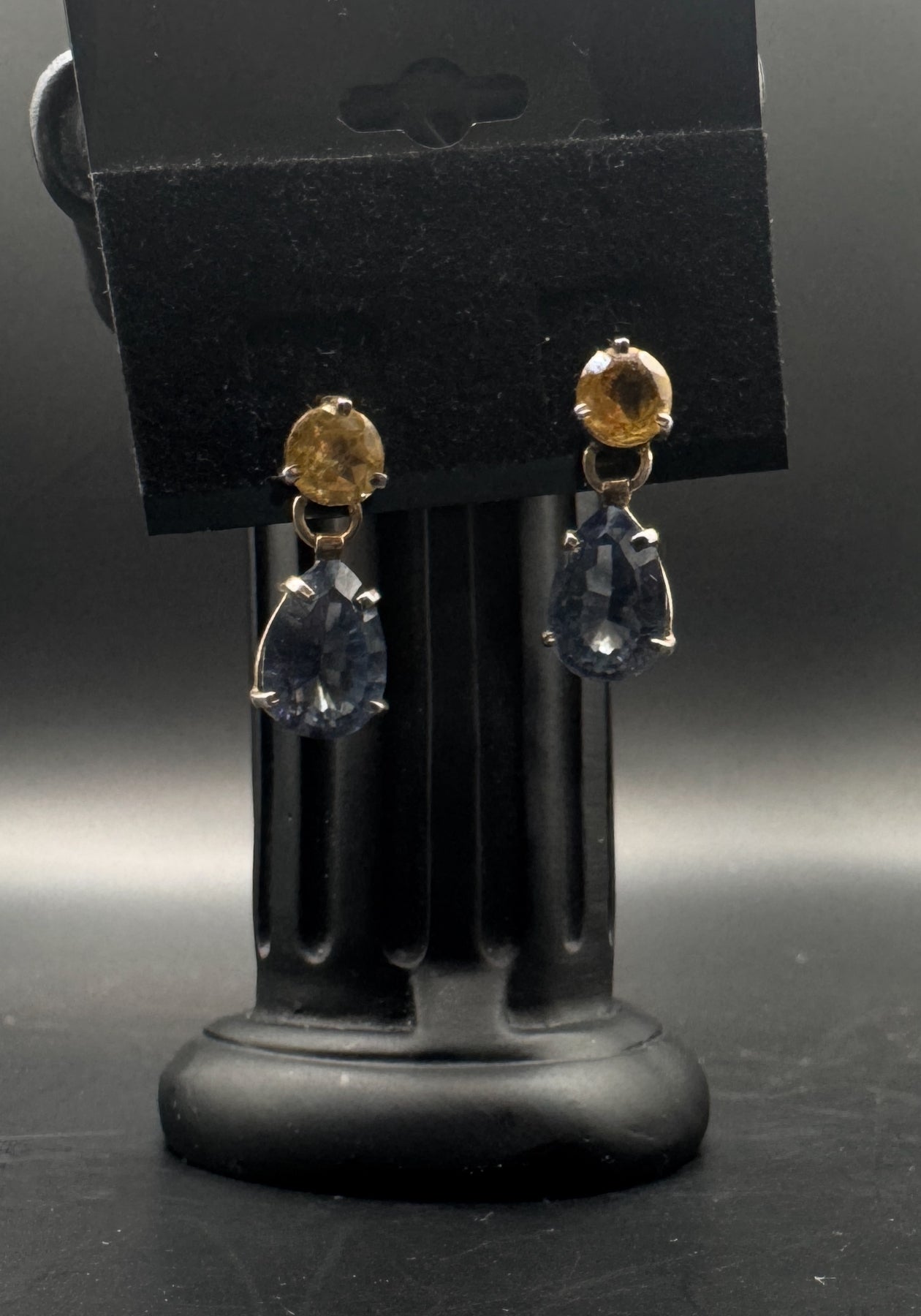 Vintage Sterling Silver Earrings with Amethyst & Zirconia – Elegant 925