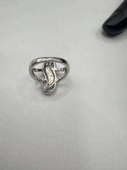 Aurora Sterling Silver Opal Statement Ring – Size 7