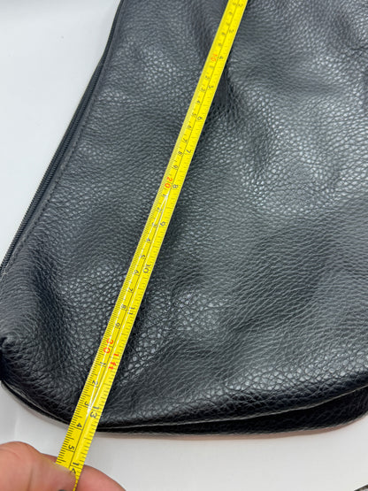 Vintage Tory Burch Black Pebbled Leather Shoulder Bag – Crossbody Hobo Purse – 13” x 10”