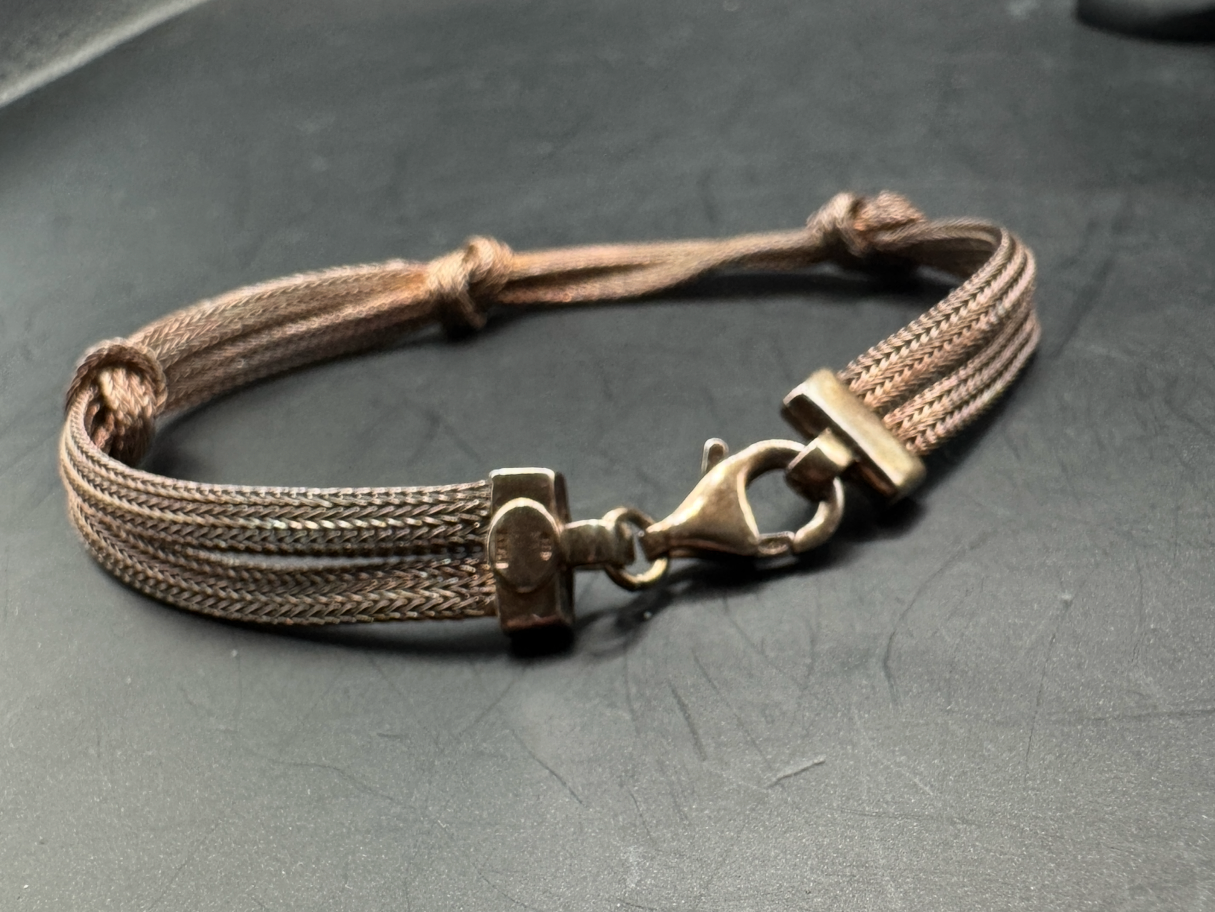 Vintage Italian Sterling Silver Bracelet 925 – Patinated Elegance