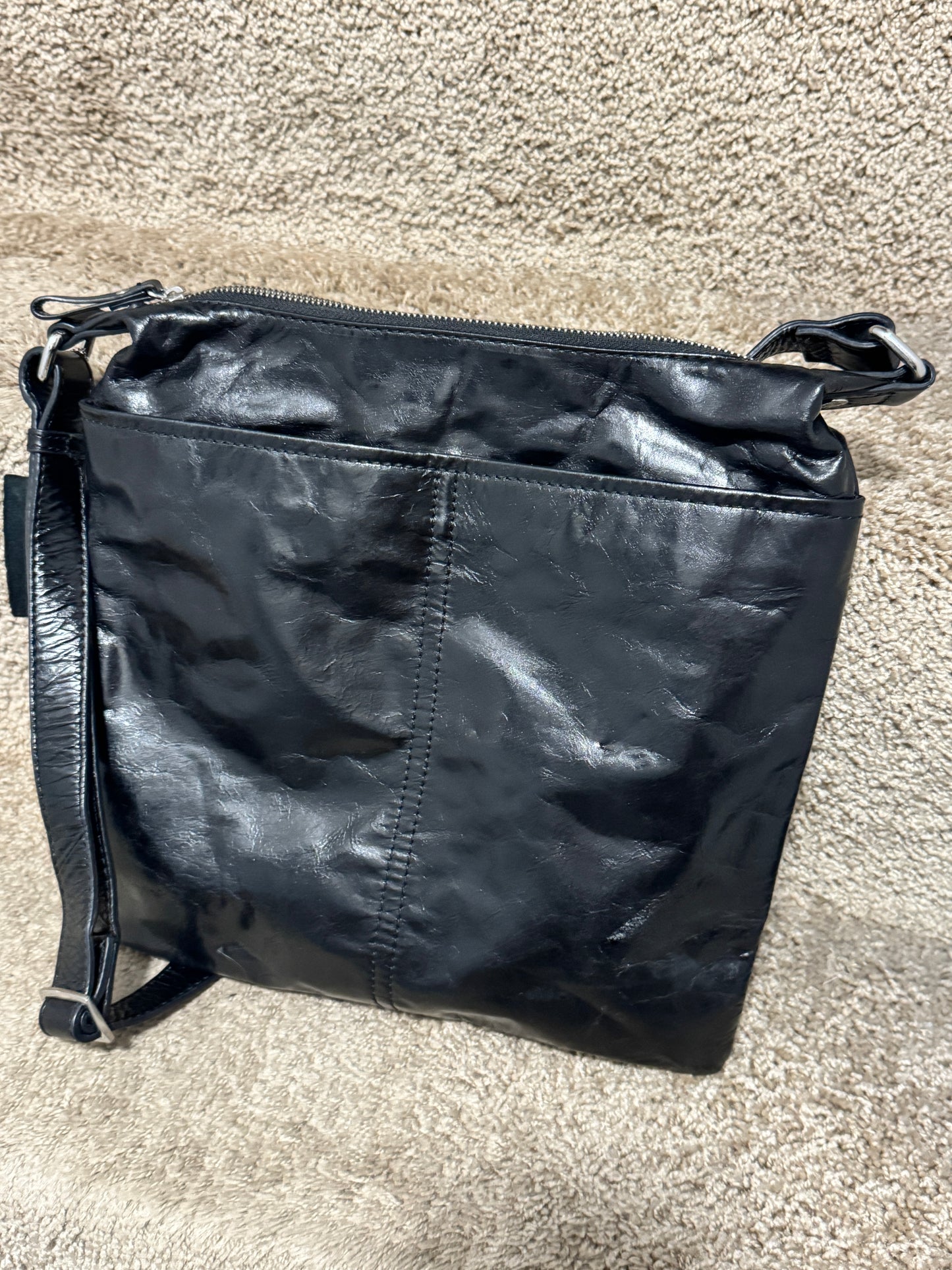 Vintage Danier Genuine Leather Black Shoulder Bag – Soft Leather Crossbody Purse 24” x 12”