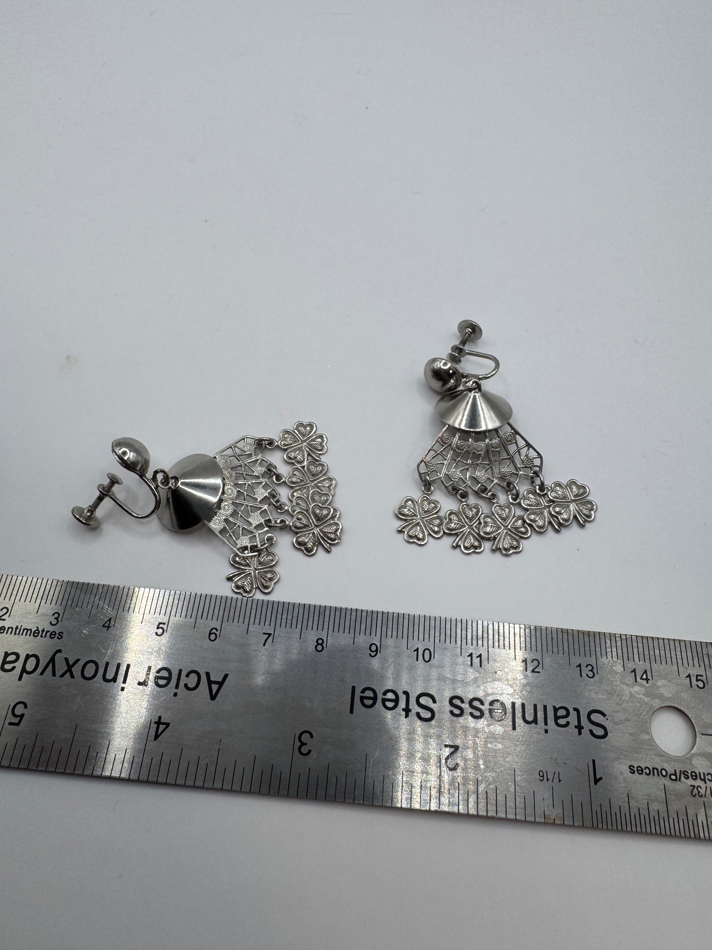 Vintage Glam Clip Earrings – Sparkle and Retro Charm