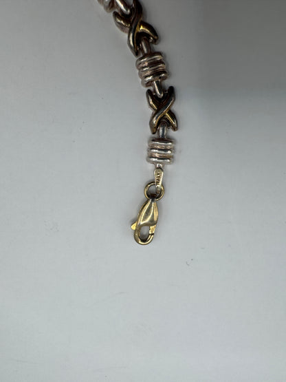 Vintage Two-Tone Sterling Silver Bracelet – Italy 925, Silver & Gold Plated