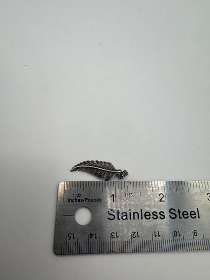 Vintage Sterling Silver 925 Feather Pendant