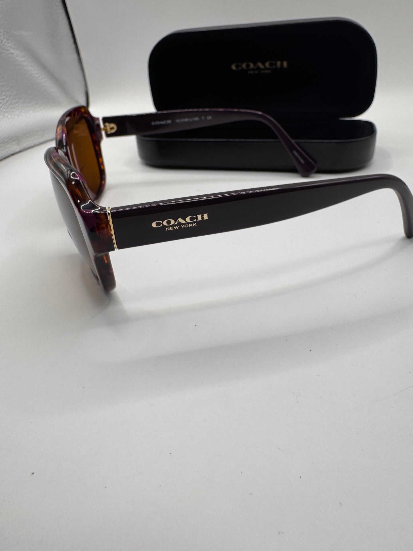 Coach HC 8160 L145 Sunglasses Frame – Prescription Lenses Installed, Tortoise Pink