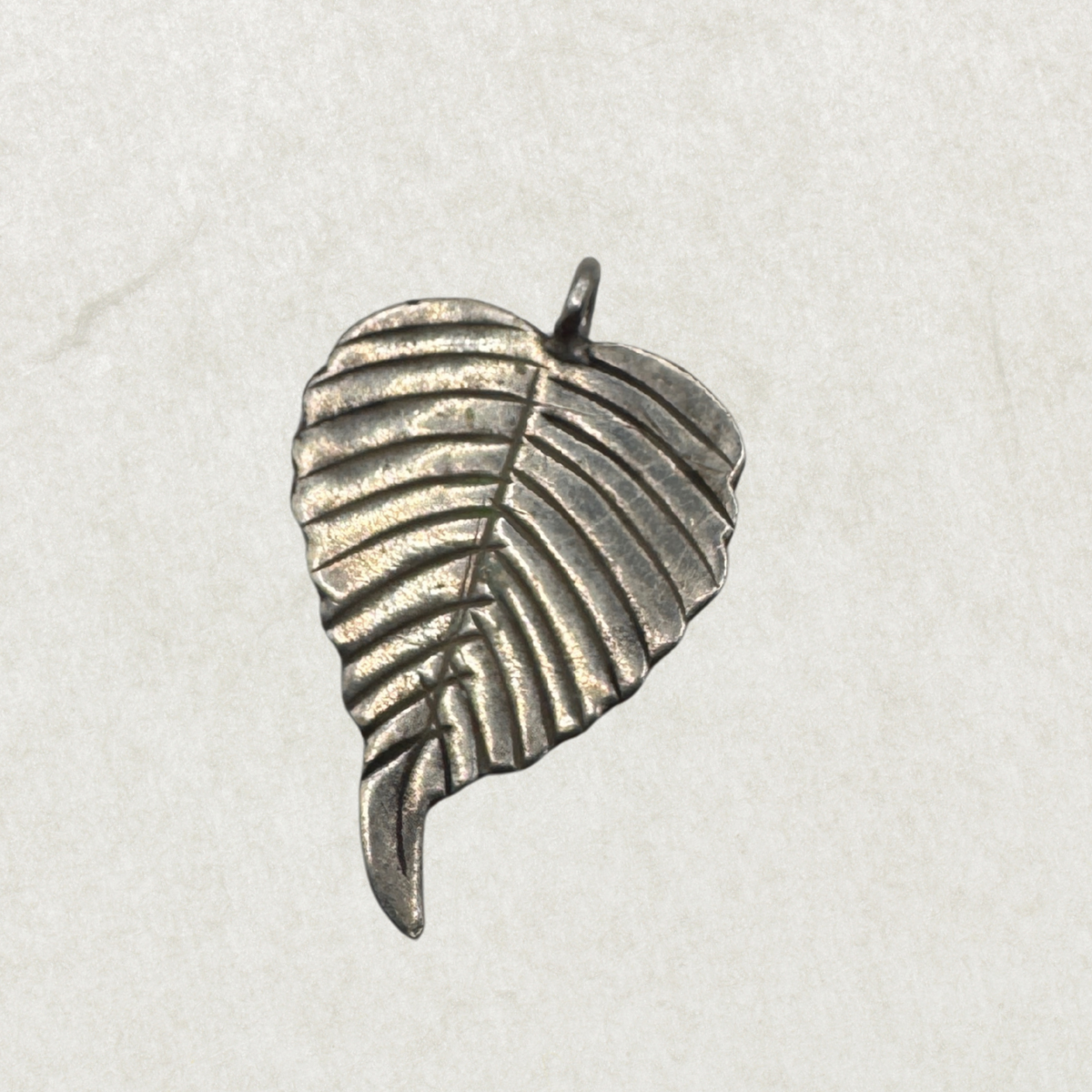 Vintage Sterling Silver Leaf Pendant