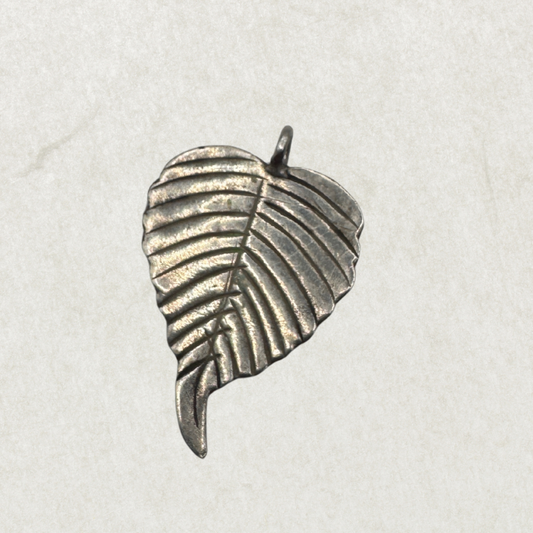Vintage Sterling Silver Leaf Pendant