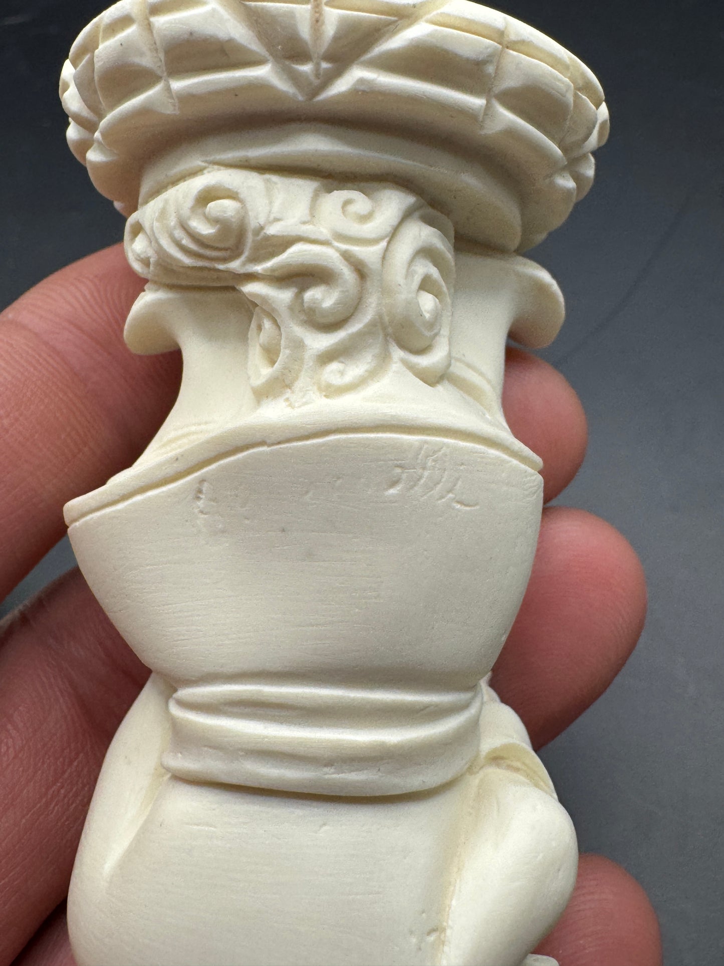 Vintage A. Giannelli Italian Alabaster Oriental Figurines Set of 3 – Signed Sculptures on Marble Bases