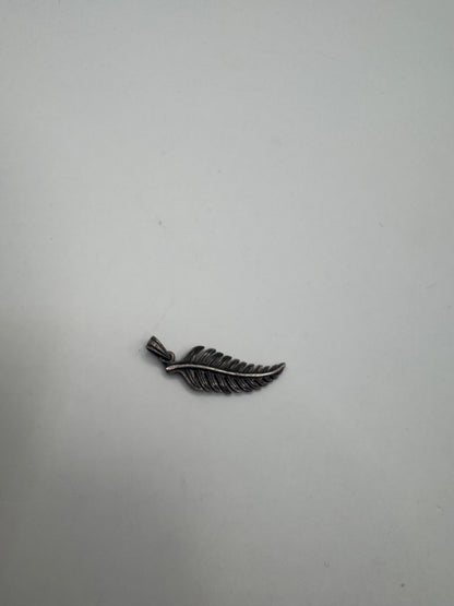 Vintage Sterling Silver 925 Feather Pendant