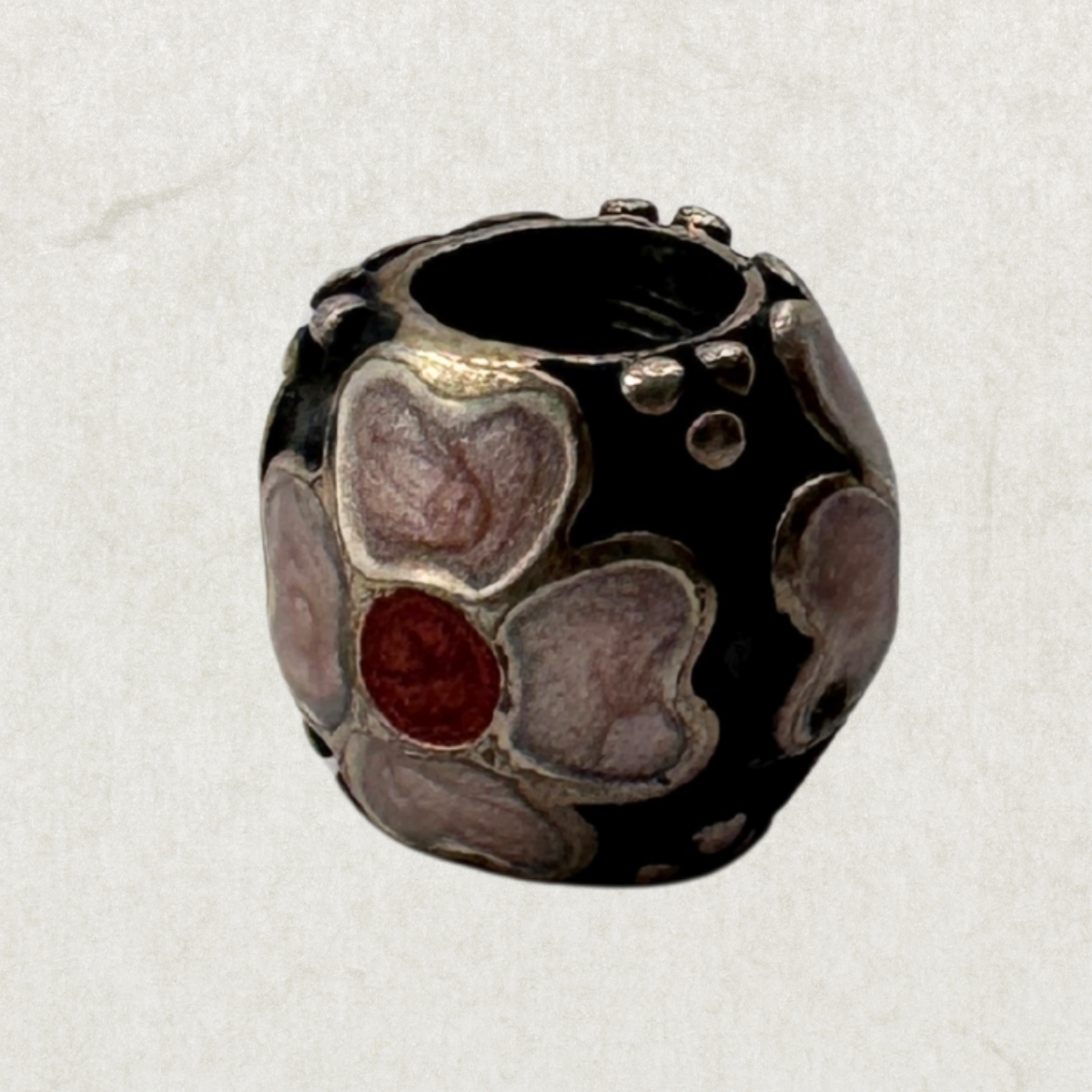 Authentic Pandora ALE 925 Sterling Silver Charm – Floral Enamel Design