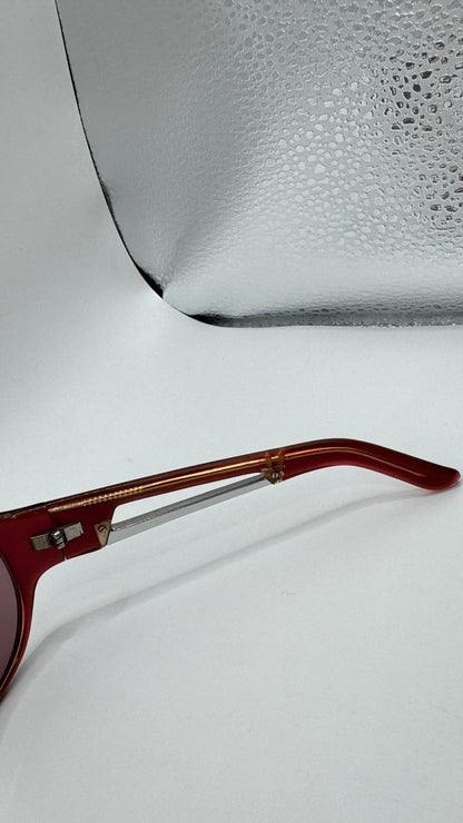 Vintage Diesel DS 0012 KES P9 Shield Sunglasses Burgundy Red Y2K