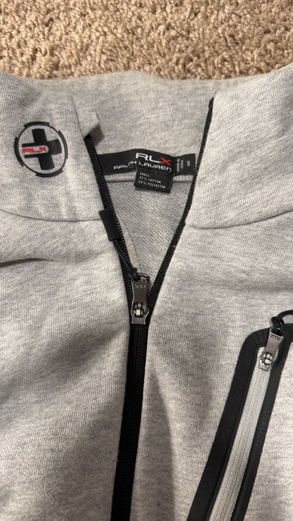 RLX Ralph Lauren Quarter-Zip Pullover – Size S, Grey, Zip Pocket