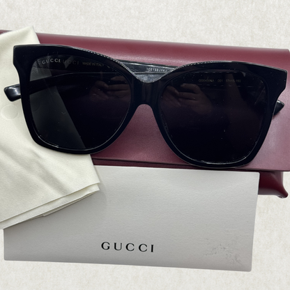 Gucci GG0459SA Sunglasses – Black, Brand New Condition