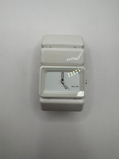 Nixon The Vega Watch – White, Minimalist Design, Working Condition