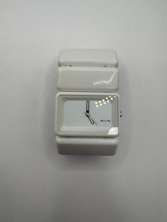 Nixon The Vega Watch – White, Minimalist Design, Working Condition