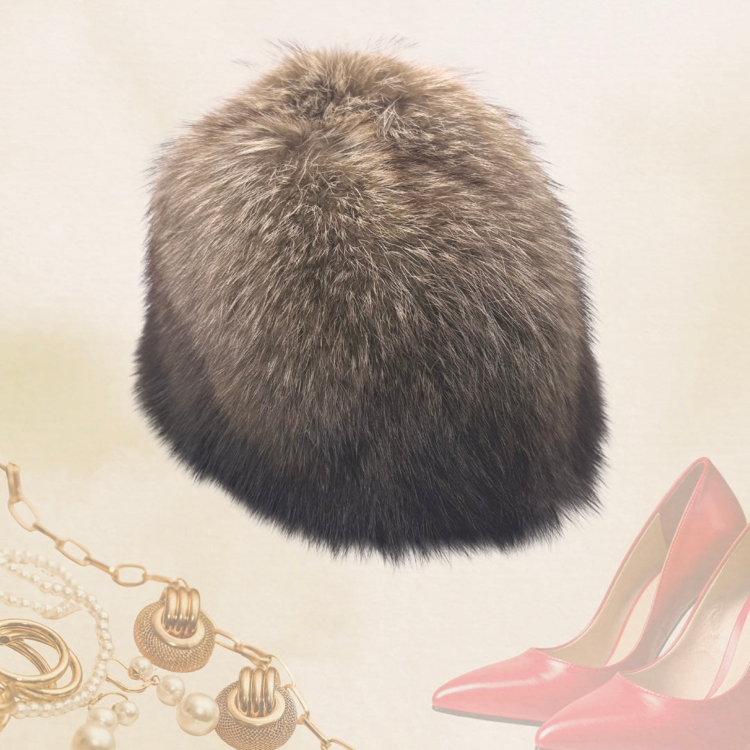 Vintage 1960s Raccoon Fur Hat – Crowncap Winnipeg, Made in Canada, 100% Raccoon