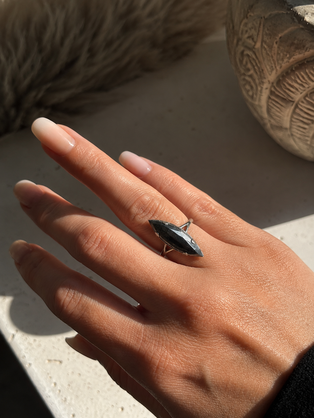 Vintage 10K White Gold Ring - size 5
