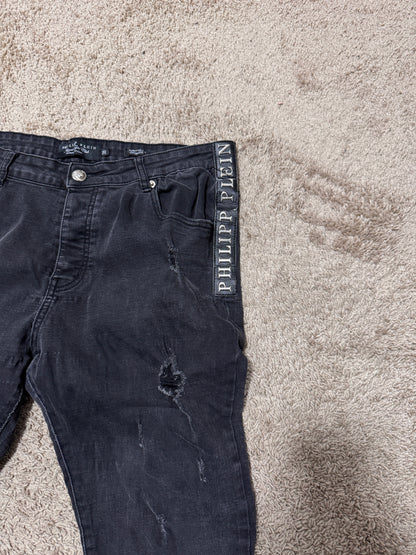 Philipp Plein Men Black Skinny Jeans  - Size 38