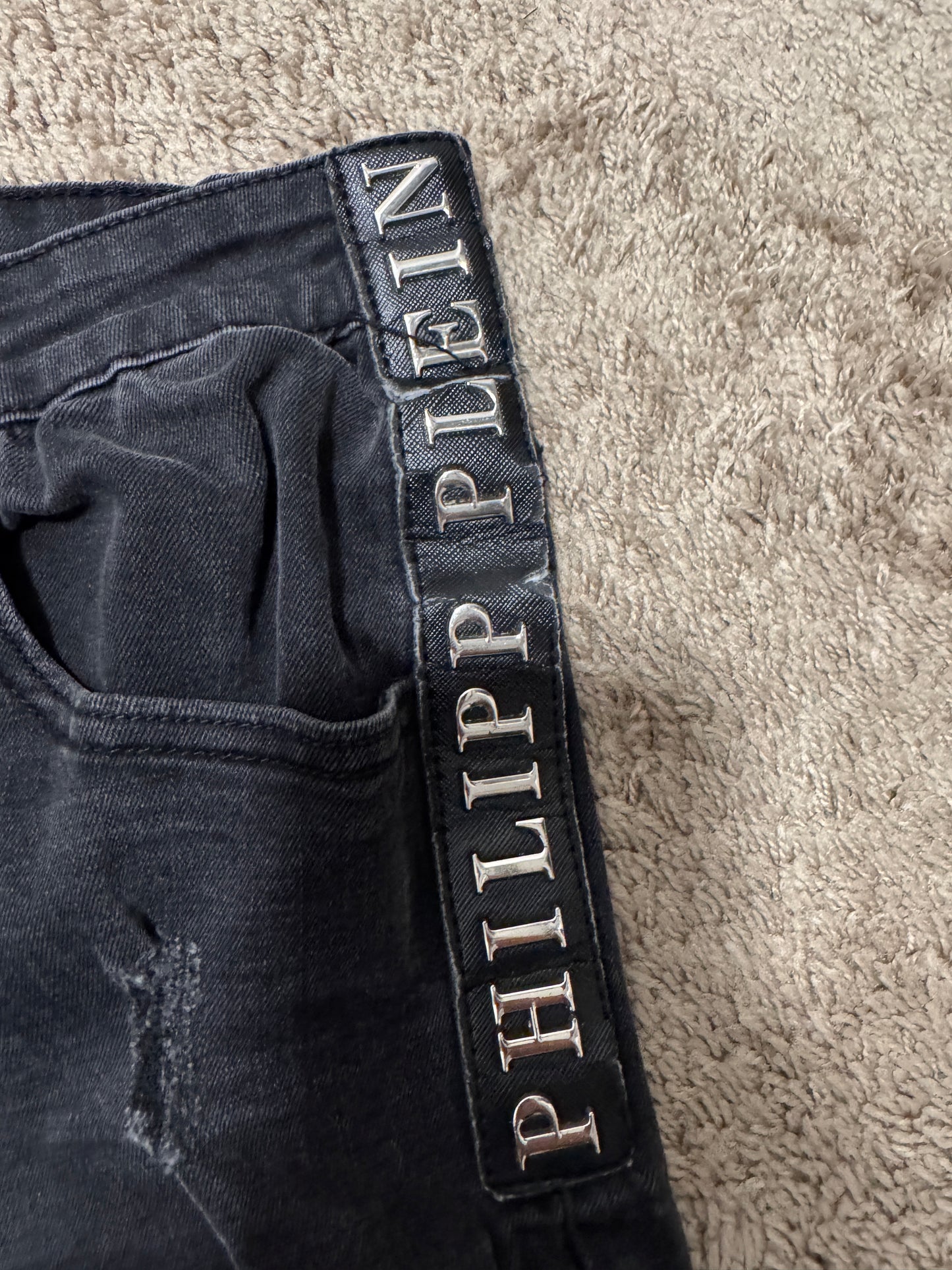 Philipp Plein Men Black Skinny Jeans  - Size 38